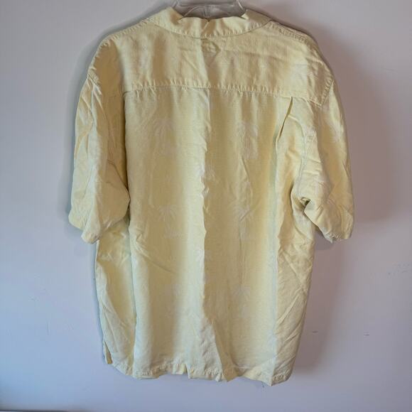 Tommy Bahama Men's Short Sleeve Button Up 100% Silk Shirt Hawaiian‎ L Yellow - Picture 2 of 8